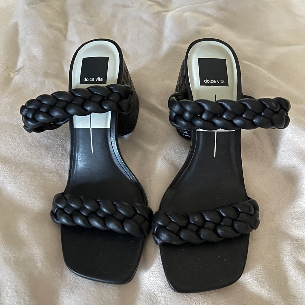 Dolce Vita Black Braided Heels